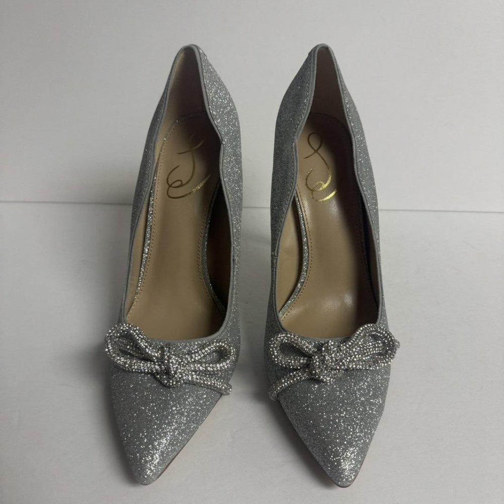 Sam Edelman Womens Deela Pump Heel Silver Size 8 M - Picture 3 of 6